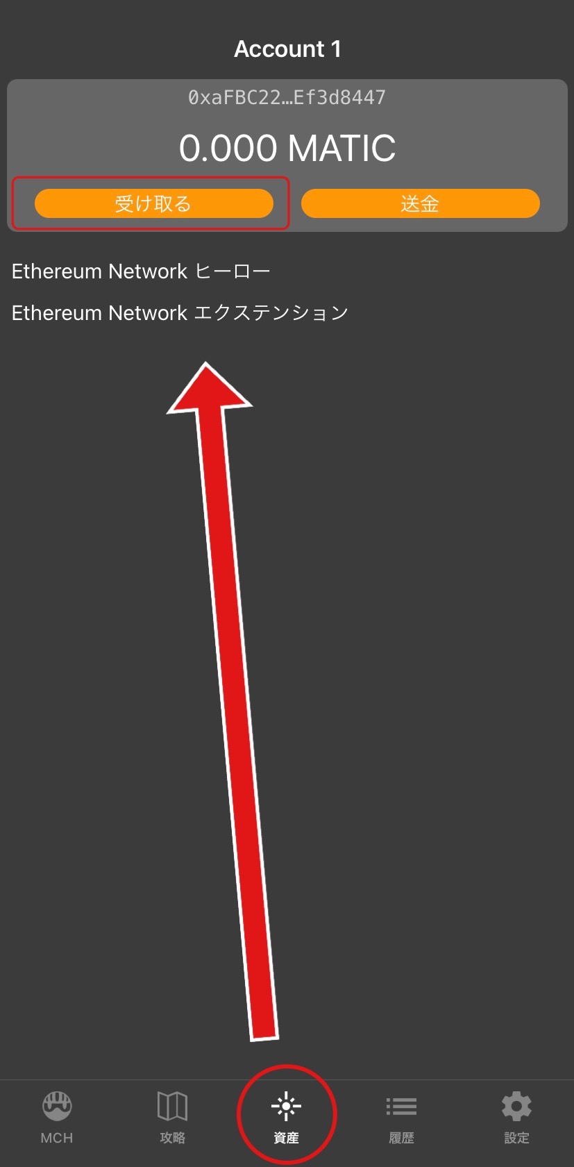 アプリでマイクリプトヒーローズを始める方法の写真